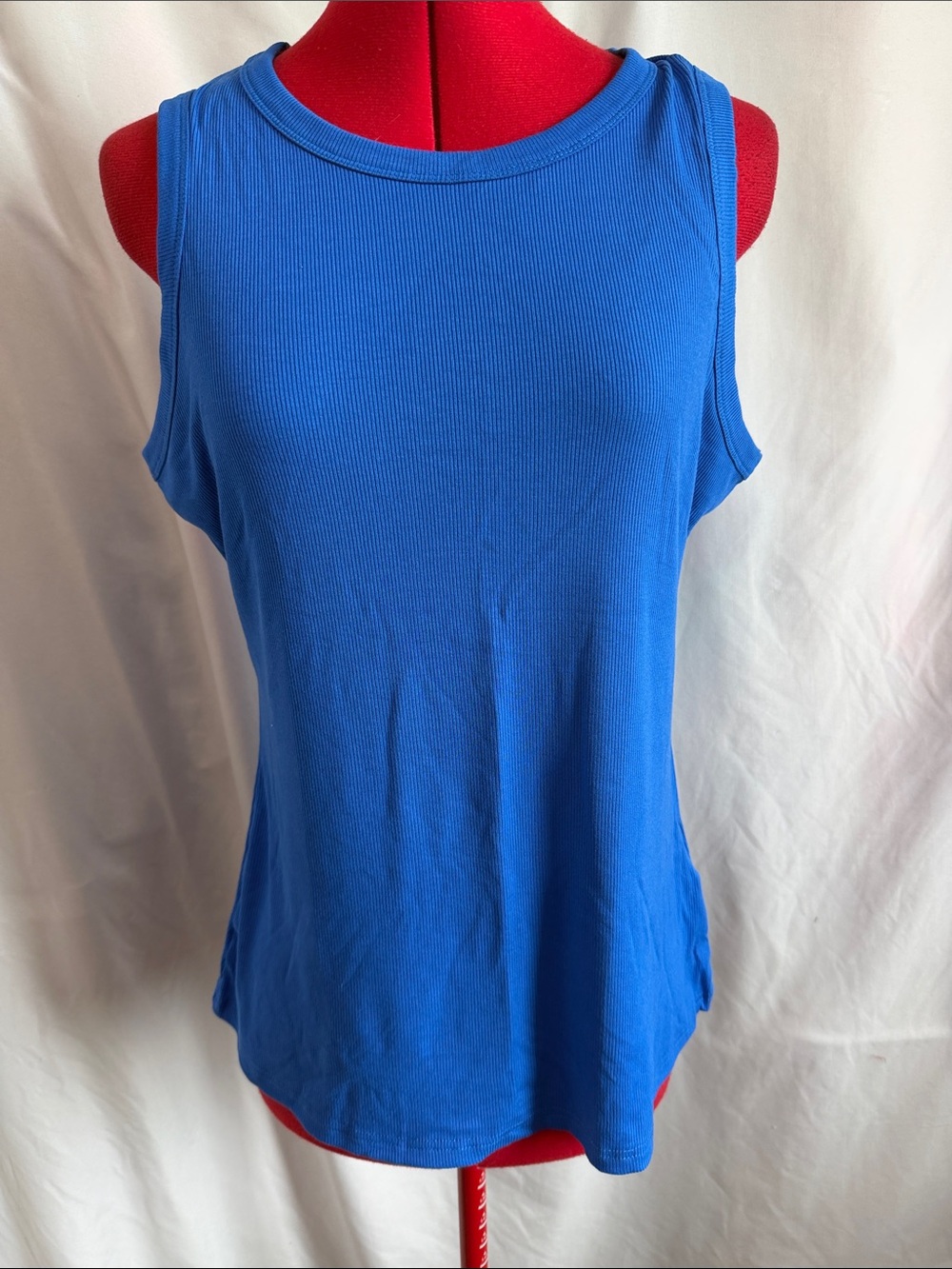 Women's Royal Blue Ribbed Tank Top - Unbranded